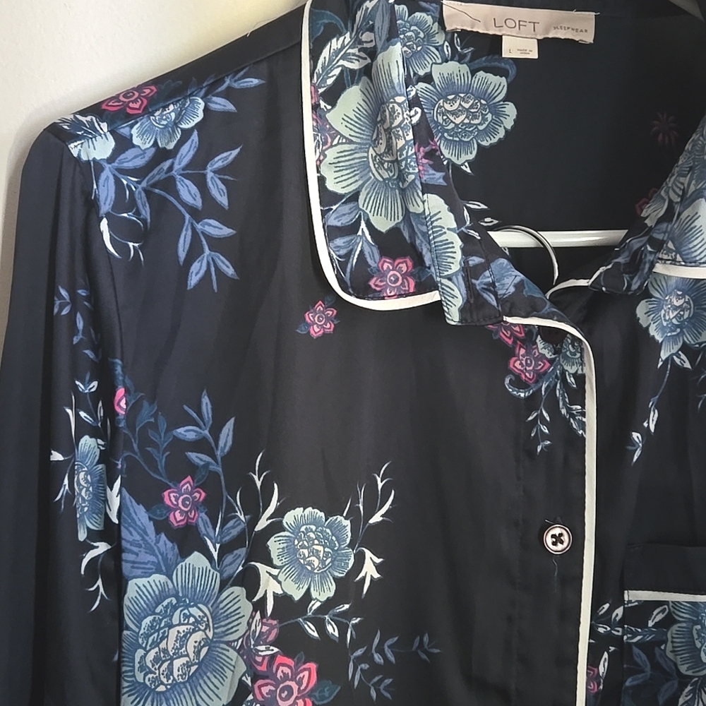 Loft Floral Black Pajama Set - Picture 3 of 11